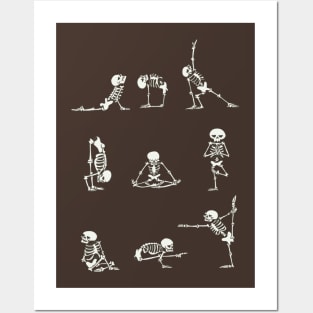 Skeleton Yoga Posters and Art